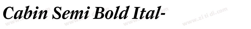 Cabin Semi Bold Ital字体转换